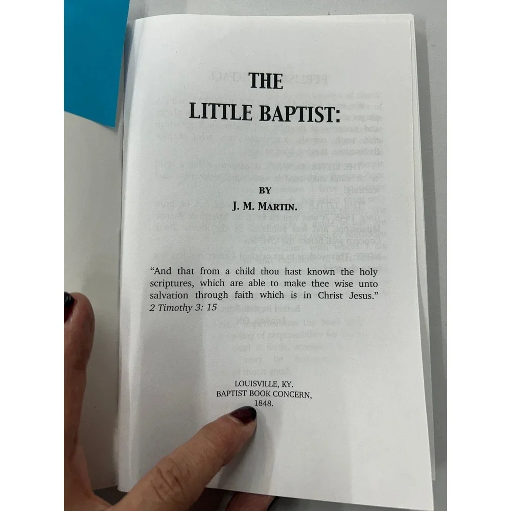 The Little Baptist J.M. Martin Antique Religious Collectible Book‎